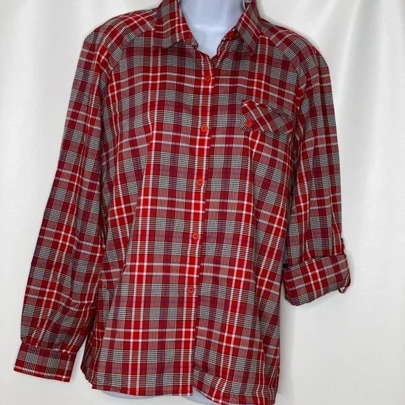 Levi's Tops - Vtg 70’s women’s Levi Strauss plaid shirt 16